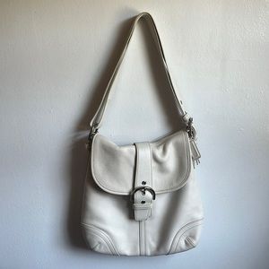 White Leather Coach Purse